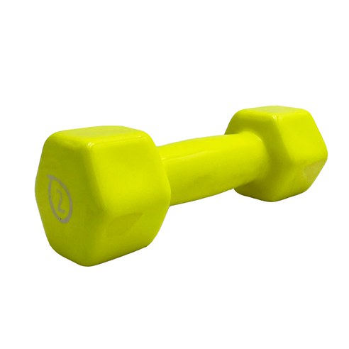VINYL DUMBBELL – 2kg (NEON YELLOW) LIGASPORT VINYL DUMBBELL – 2kg (NEON YELLOW) LIGASPORT