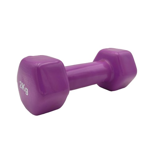 VINYL DUMBBELL – 2kg (PURPLE) LIGASPORT
