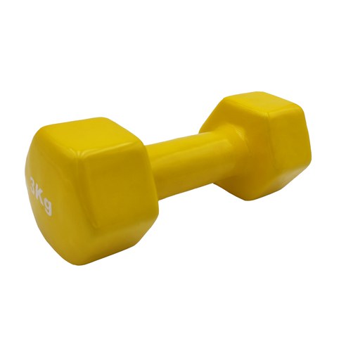 VINYL DUMBBELL – 3kg (YELLOW) LIGASPORT VINYL DUMBBELL – 3kg (YELLOW) LIGASPORT