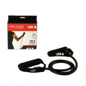 Tube band with handles - (Resistance level – 18,1 kg) BLACK LIGASPORT*