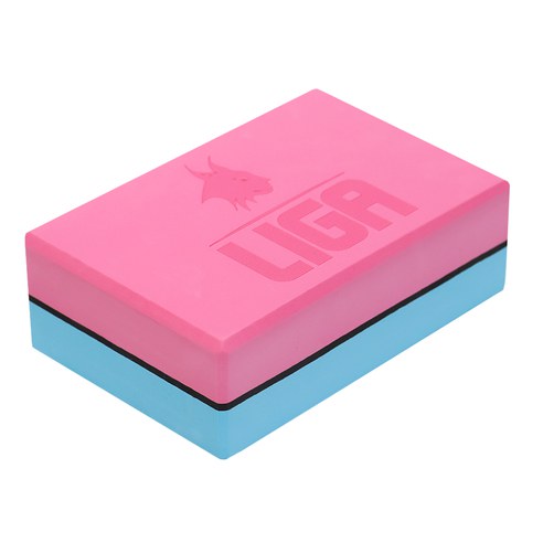 Yoga block two colored (pink/light blue) LIGASPORT*