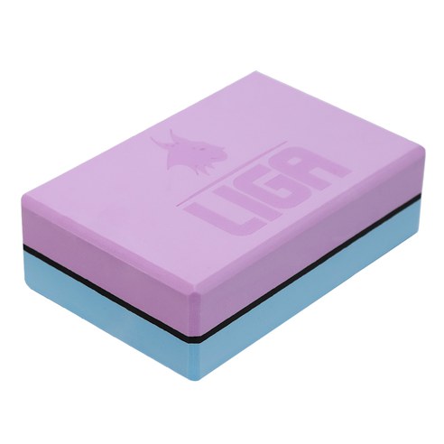 Yoga block two colored (light blue/purple) LIGASPORT*